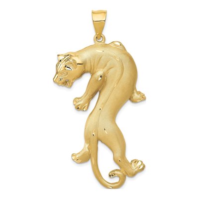 14K Yellow Gold Panther Pendant