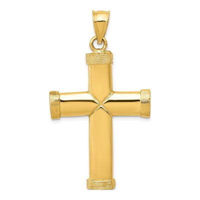 14K Yellow Gold Latin Cross Pendant