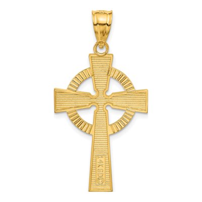 14K Yellow Gold Celtic Cross Pendant – view 4