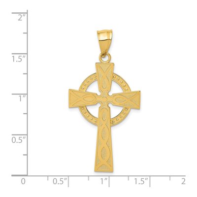 14K Yellow Gold Celtic Cross Pendant – view 5