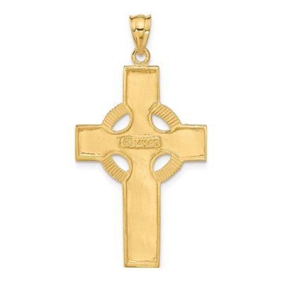 14K Yellow Gold Celtic Cross Pendant – view 4