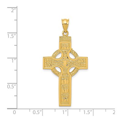 14K Yellow Gold Celtic Cross Pendant – view 5