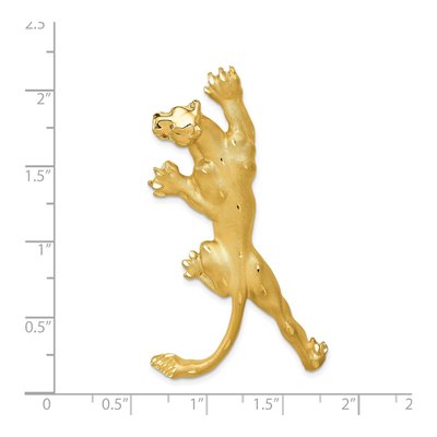 14K Yellow Gold Panther Omega Slide Pendant – view 5