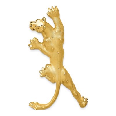14K Yellow Gold Panther Omega Slide Pendant