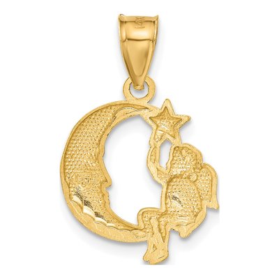 14K Yellow Gold Angel Pendant – view 4