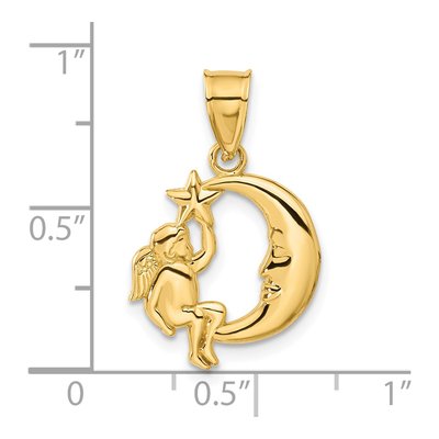 14K Yellow Gold Angel Pendant – view 5