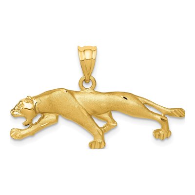 14K Yellow Gold Panther Pendant