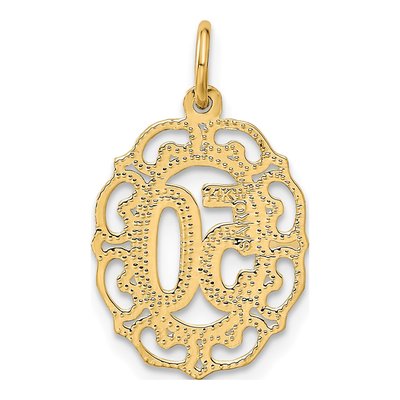 14K Yellow Gold Oval ' Pendant – view 4