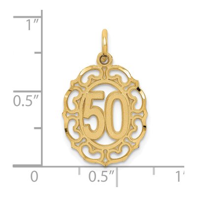 14K Yellow Gold Oval ' Pendant – view 5