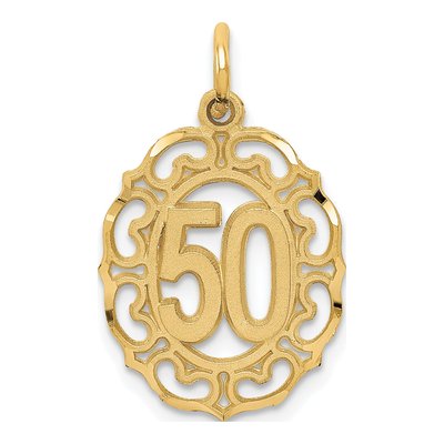 14K Yellow Gold Oval ' Pendant
