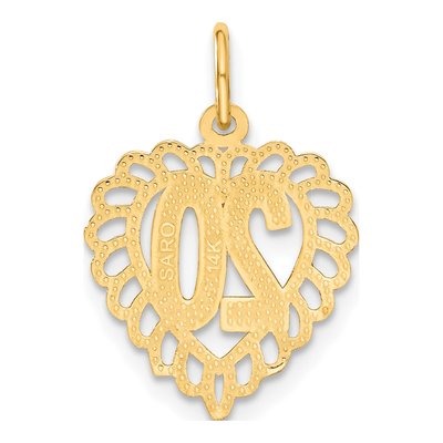 14K Yellow Gold Heart Pendant – view 4
