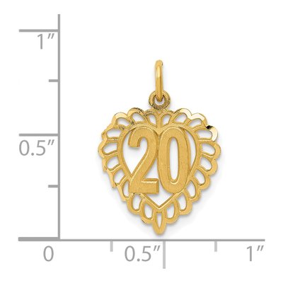 14K Yellow Gold Heart Pendant – view 5