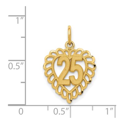 14K Yellow Gold Heart Pendant – view 4