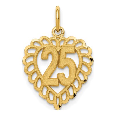 14K Yellow Gold Heart Pendant