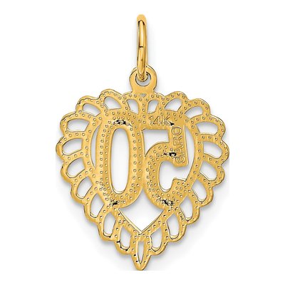 14K Yellow Gold Heart Pendant – view 4