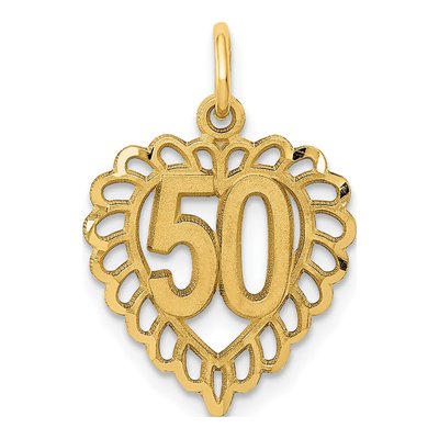 14K Yellow Gold Heart Pendant