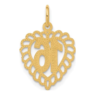 14K Yellow Gold Heart Pendant – view 4
