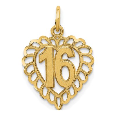 14K Yellow Gold Heart Pendant