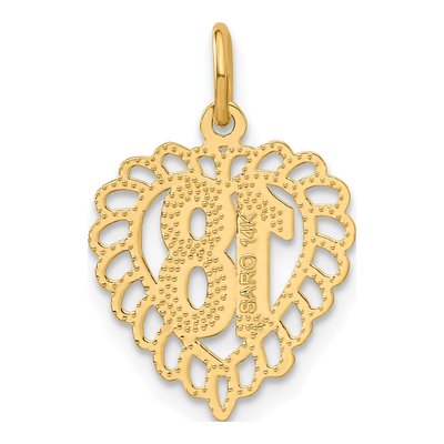 14K Yellow Gold Heart Pendant – view 4