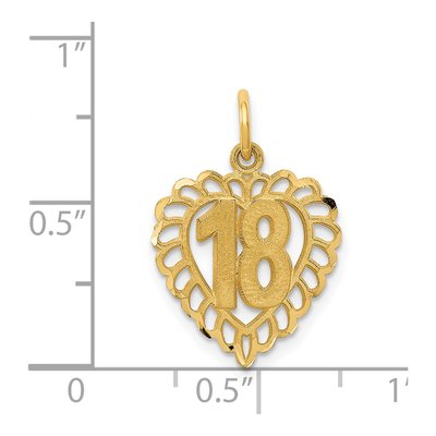 14K Yellow Gold Heart Pendant – view 5