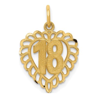 14K Yellow Gold Heart Pendant