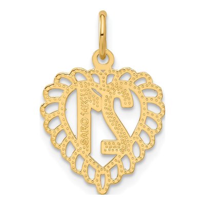 14K Yellow Gold Heart Pendant – view 4