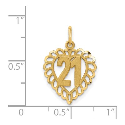 14K Yellow Gold Heart Pendant – view 5