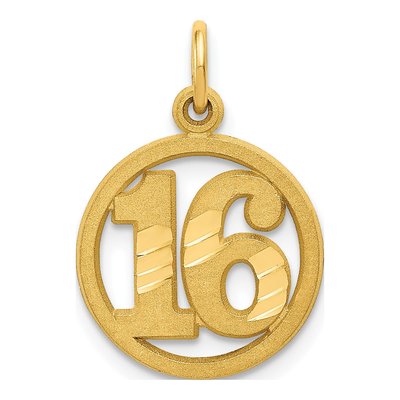 14K Yellow Gold Circle Pendant