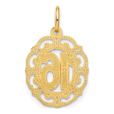 14K Yellow Gold Oval Pendant – view 4