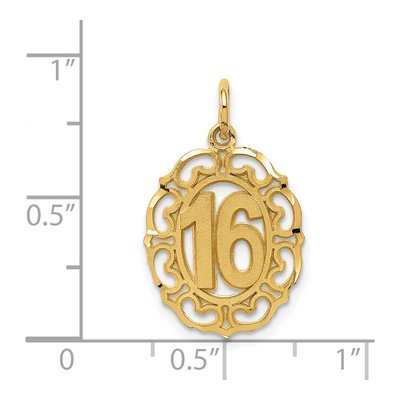 14K Yellow Gold Oval Pendant – view 5
