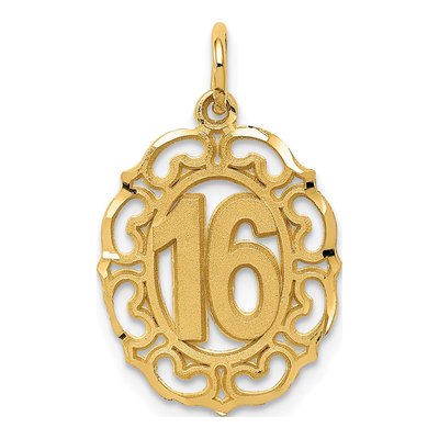14K Yellow Gold Oval Pendant