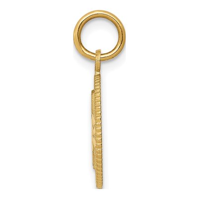 14K Yellow Gold Circle Number 21 Pendant – view 3