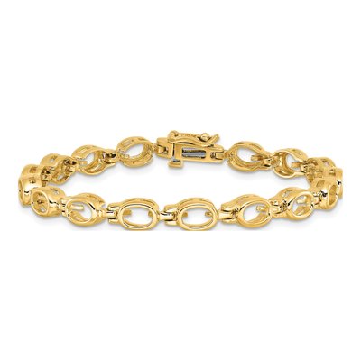 14K Yellow Gold Tennis Bracelet – view 4