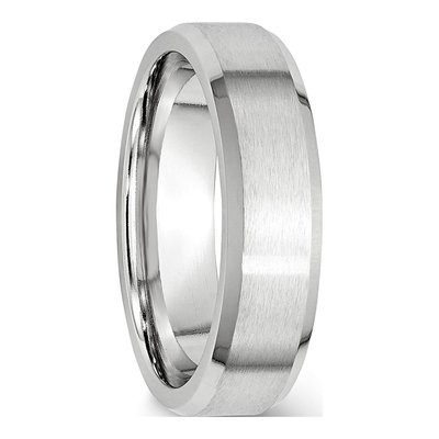 Cobalt 6mm Beveled Wedding Band – view 6