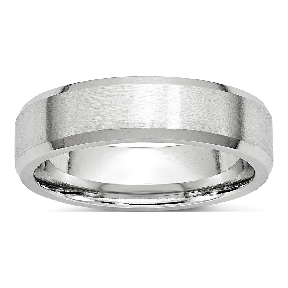 Men's Cobalt 6mm Satin Beveled Wedding Band