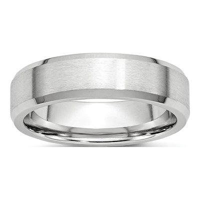 Cobalt 6mm Beveled Wedding Band