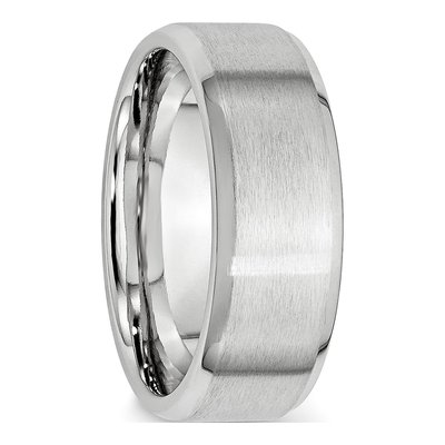 Cobalt 8mm Beveled Wedding Band – view 6