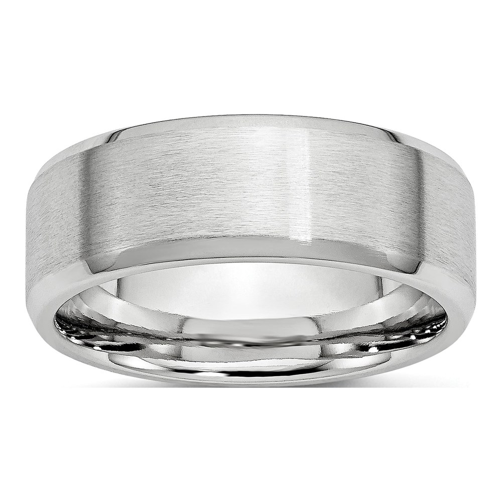 Cobalt 8mm Beveled Wedding Band