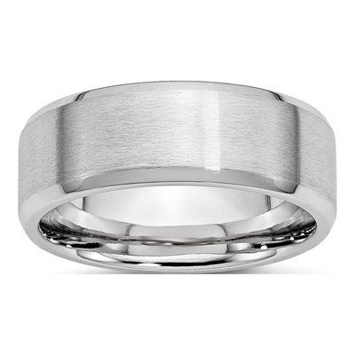 Cobalt 8mm Beveled Wedding Band