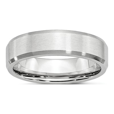 Cobalt 6mm Beveled Wedding Band