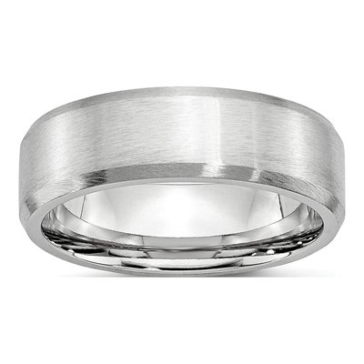 Cobalt 7mm Beveled Wedding Band