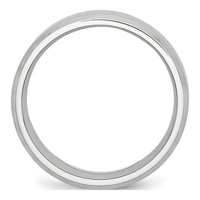 Cobalt 8mm Beveled Edge Wedding Band – view 4
