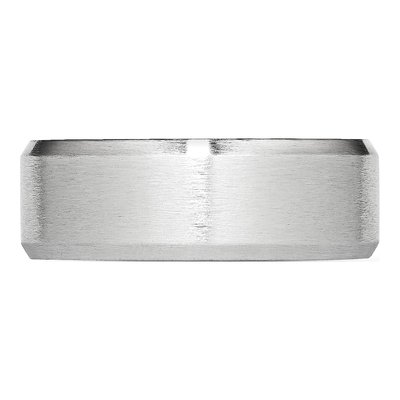 Cobalt 8mm Beveled Edge Wedding Band – view 5