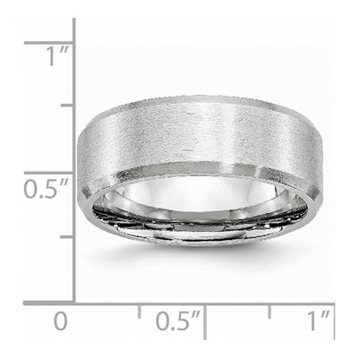 Cobalt 8mm Beveled Edge Wedding Band – view 8