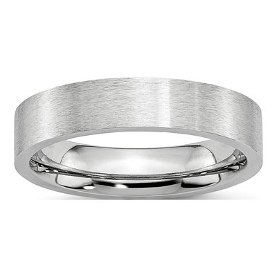 Cobalt 5mm Flat Wedding Band