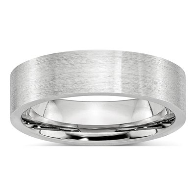 Cobalt 6mm Flat Wedding Band