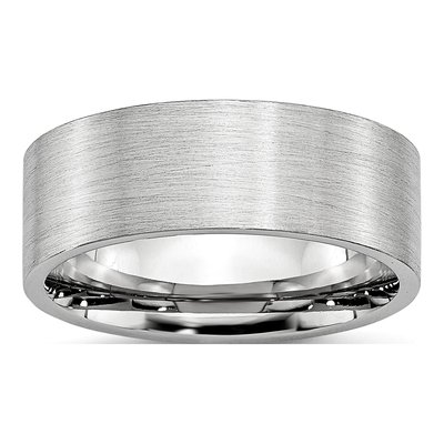 Cobalt 8mm Flat Wedding Band