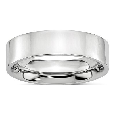 Cobalt 6mm Flat Wedding Band