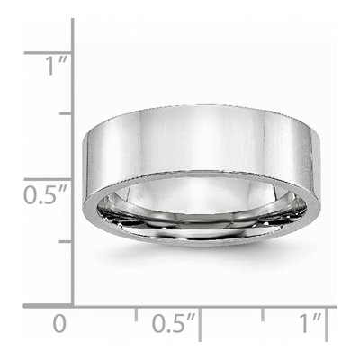 Cobalt 7mm Flat Wedding Band – view 8