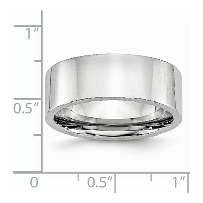 Cobalt 8mm Flat Wedding Band – view 7